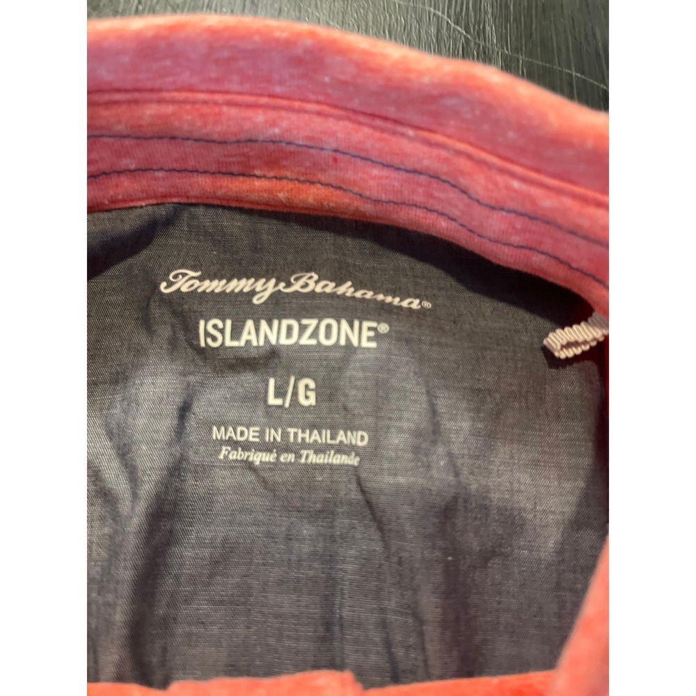 Tommy Bahama IslandZone Mens Coral Heathered Polo Shirt Short Sleeve Pocket‎ L - Picture 2 of 6
